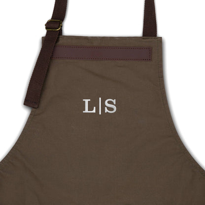 Custom Embroidered Canvas Work or Grilling Apron