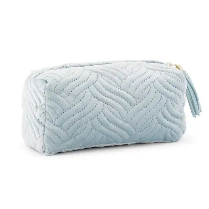 Custom Small Velvet Quilted Makeup Bag