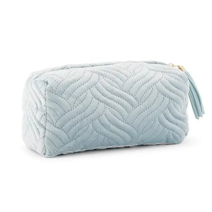 Custom Small Velvet Quilted Makeup Bag