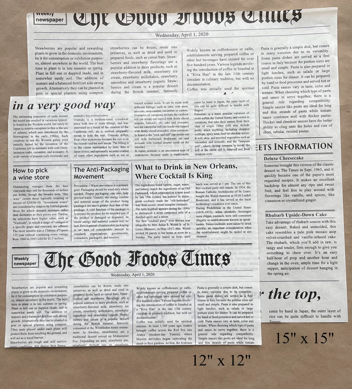 News Print Grease Proof Deli/Basket Liner