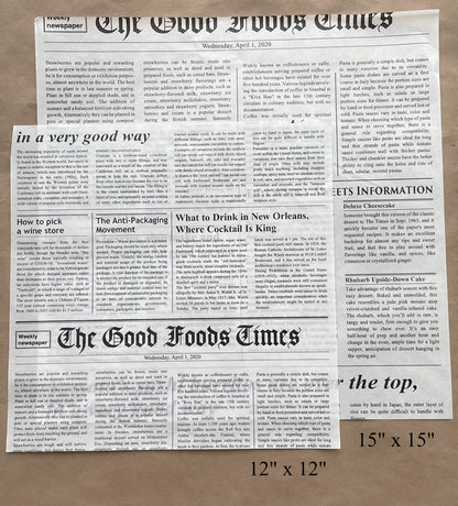 News Print Grease Proof Deli/Basket Liner