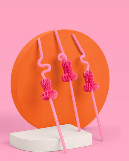 Bachelorette Penis Accordion Straws