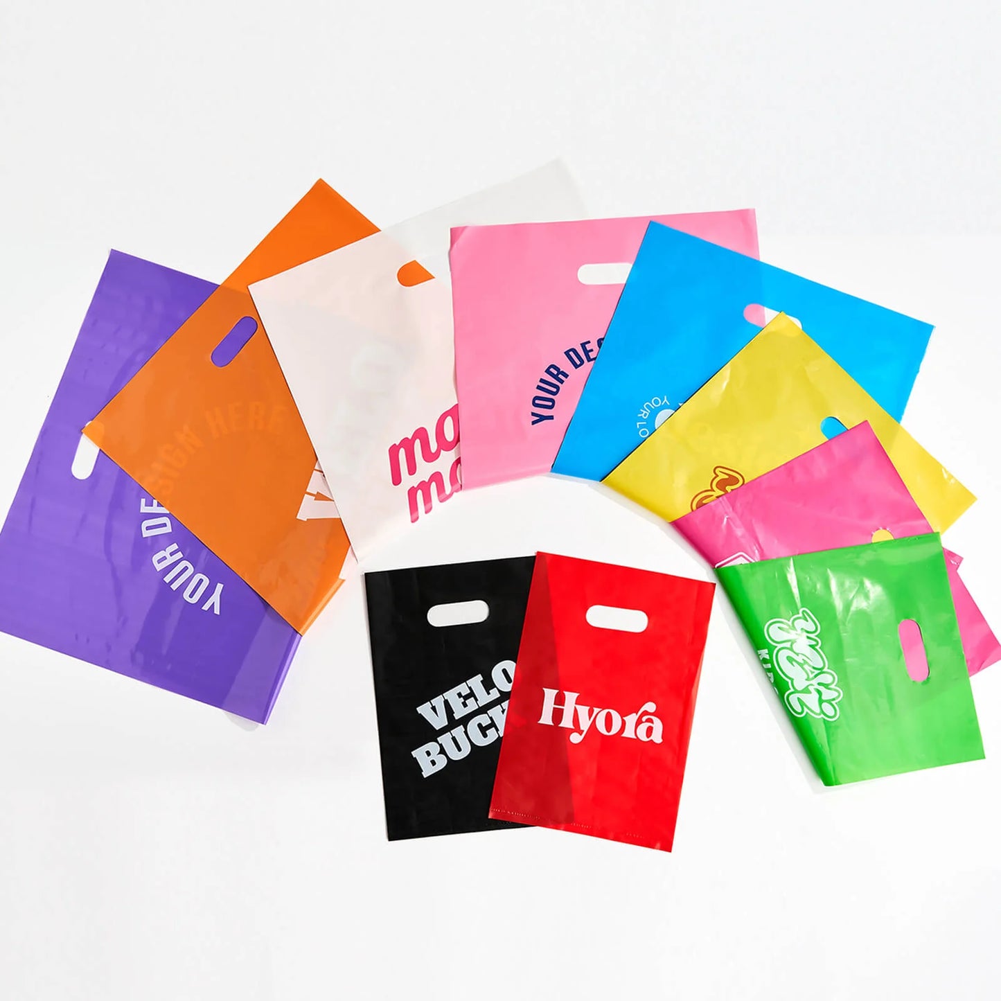 Custom Die Cut Handle Plastic Bags
