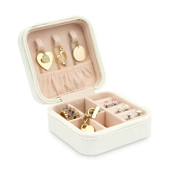 Custom White Travel Jewelry Case