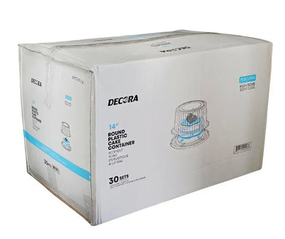 Clear Dome Plastic Round Cake Box Sets