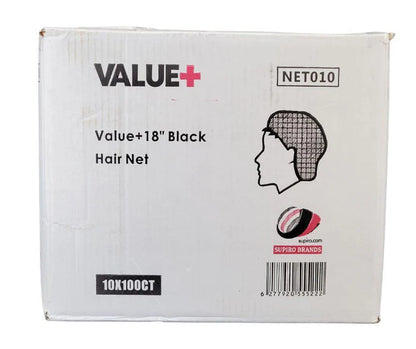 21" Black Hair Nets 1000/case