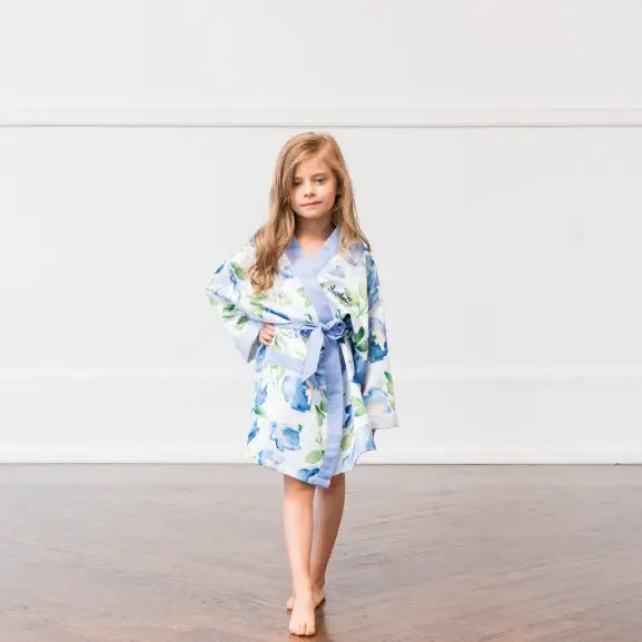 Custom Satin Kids Floral Robes