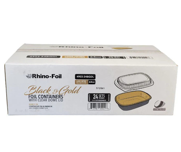 Black + Gold Foil Container Sets