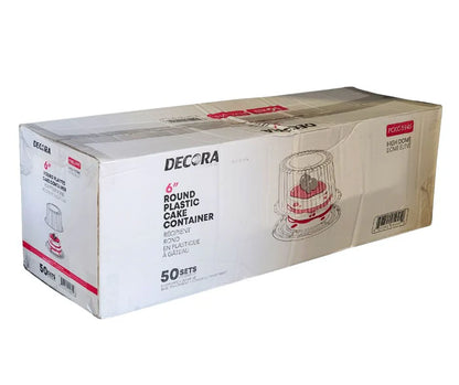 Clear Dome Plastic Round Cake Box Sets