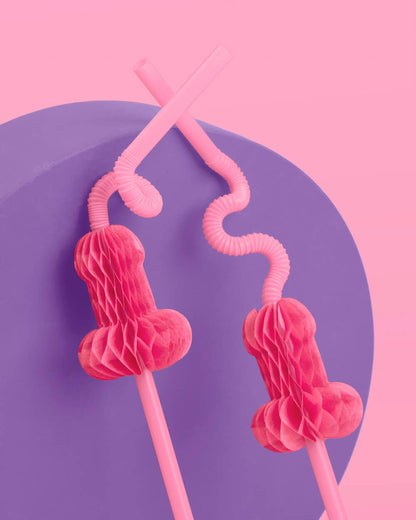 Bachelorette Penis Accordion Straws