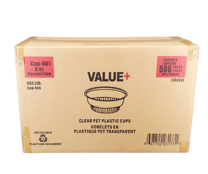Value Clear Dessert Cups 500/case