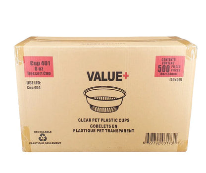 Value Clear Dessert Cups 500/case