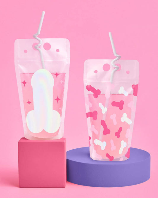 Naughty Penis Bachelorette Drink Pouches, Party Decorations