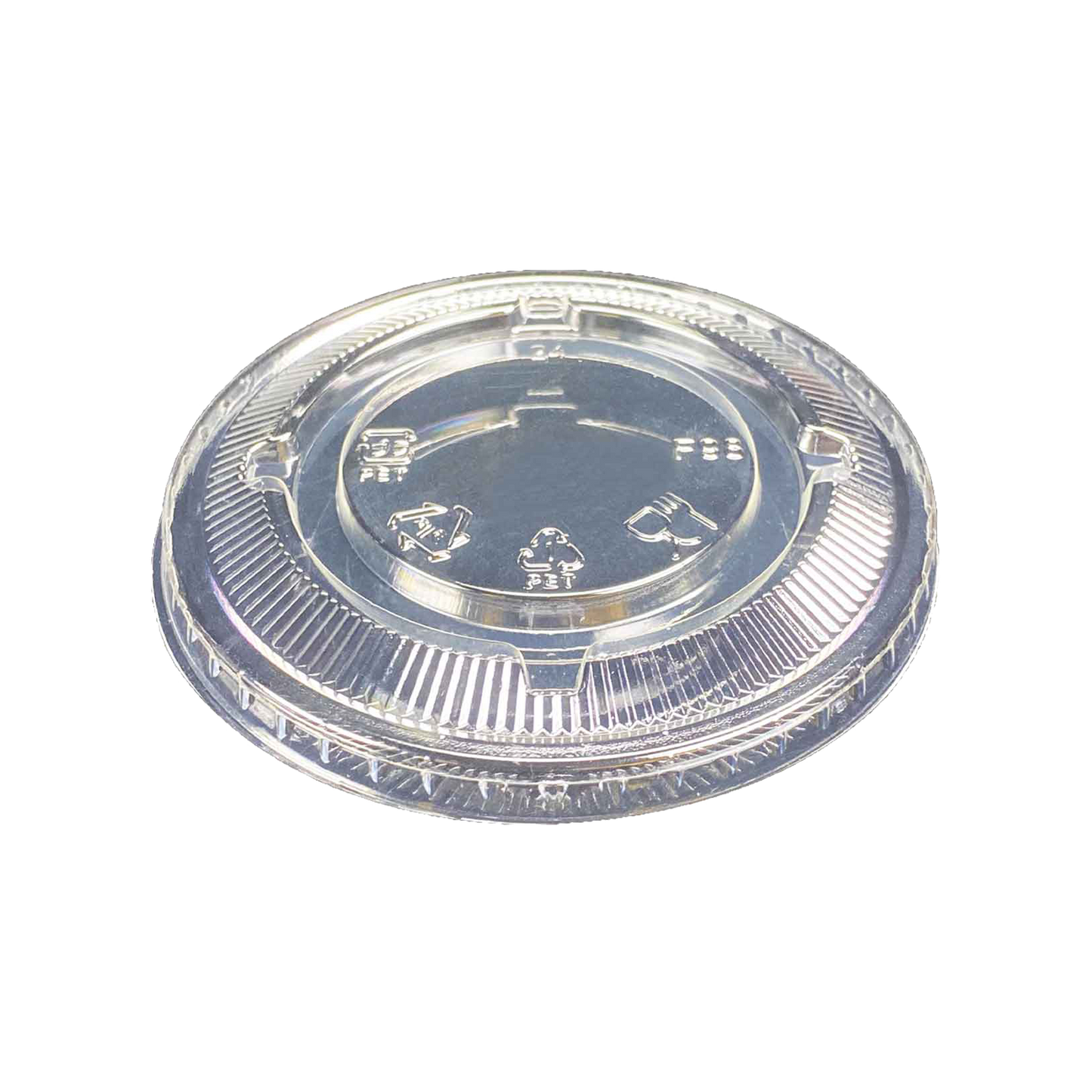 PET Flat Lid with No Hole for 8-10oz Clear Cold Cups 1000/case