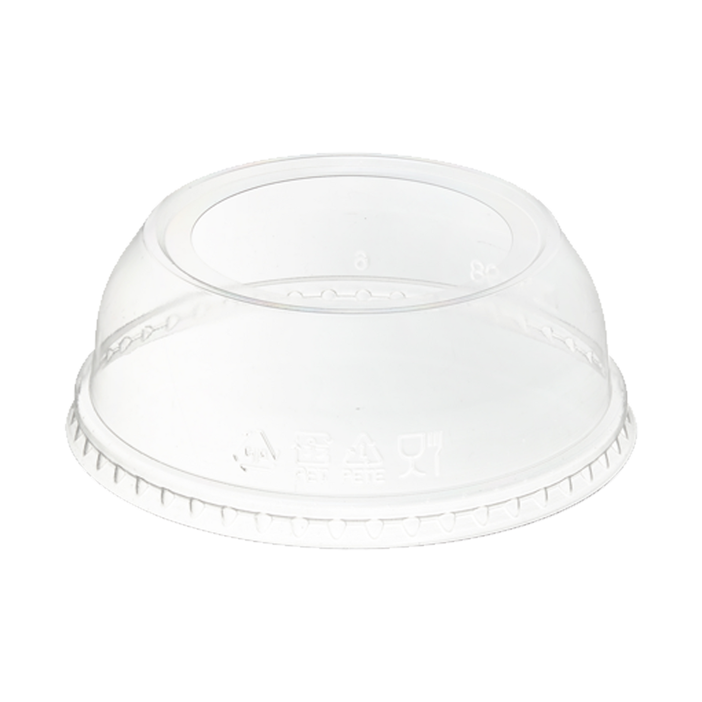 PET Dome Lid with Wide Hole for 12-24oz Clear Cold Cups 1000/case