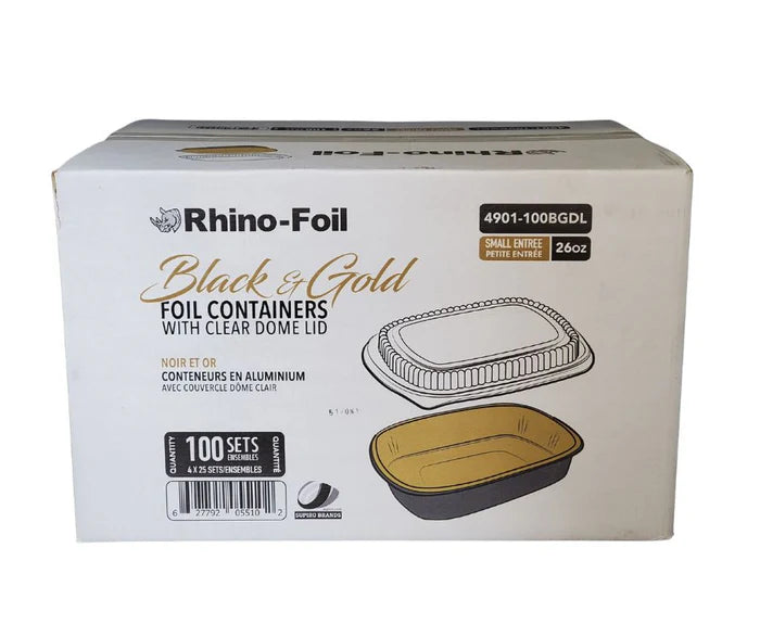 Black + Gold Foil Container Sets