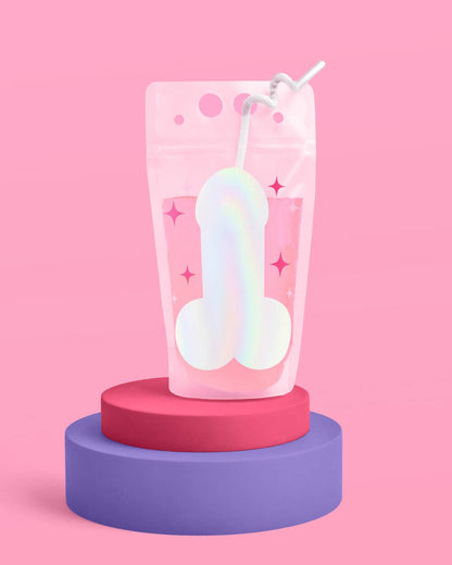 Naughty Penis Bachelorette Drink Pouches, Party Decorations