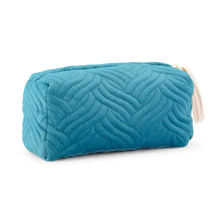 Custom Small Velvet Quilted Makeup Bag