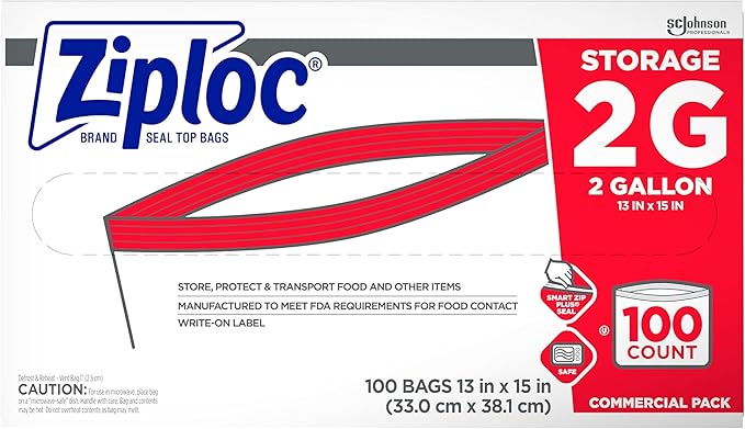 Ziploc Pro Storage 2 gallon 100/box