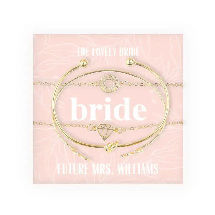 Custom Bracelets & Bangles Bridal Party Gift Set
