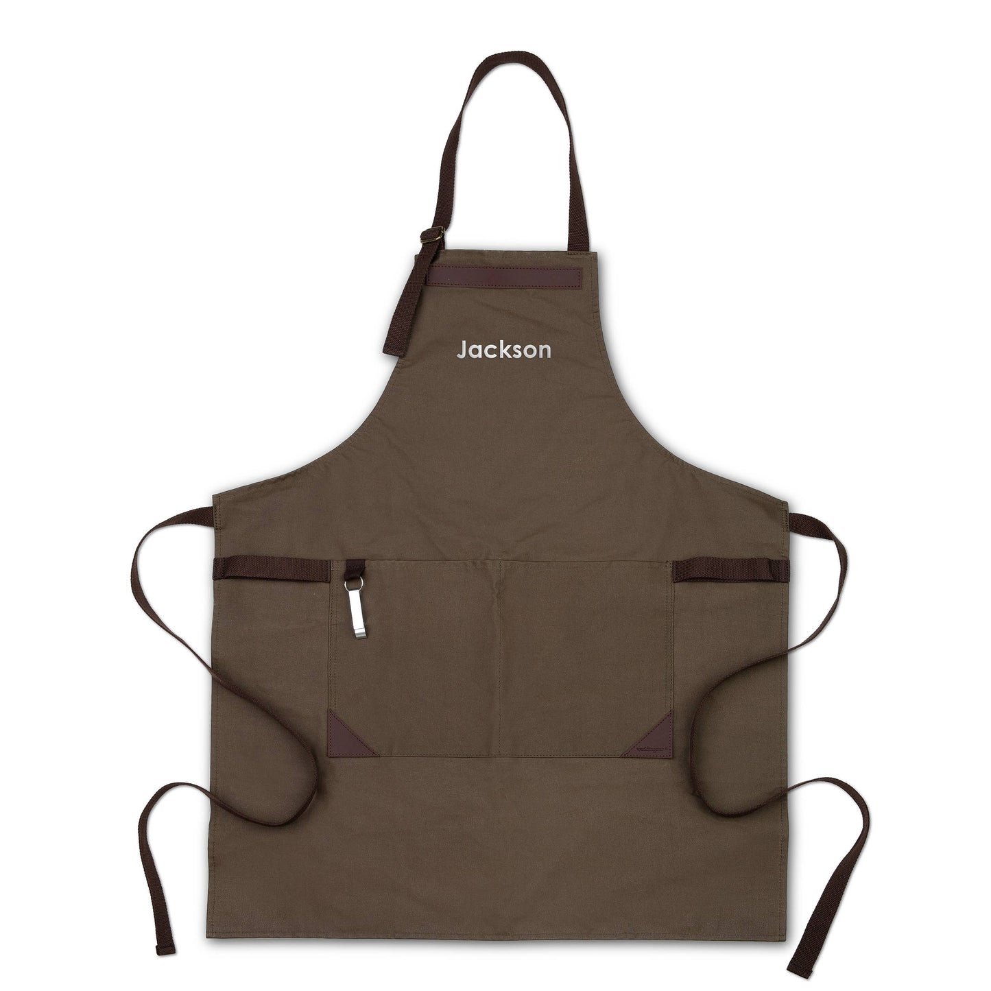 Custom Embroidered Canvas Work or Grilling Apron