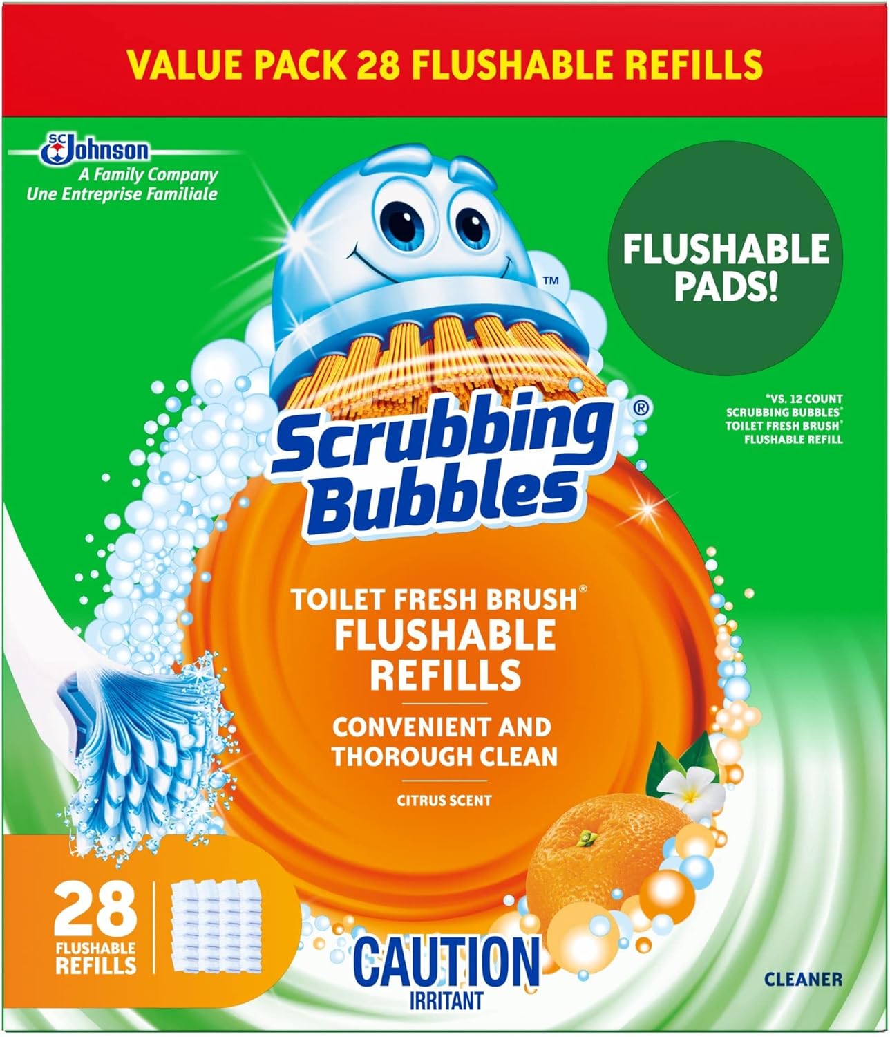 Scrubbing Bubbles Toilet Fresh Brush Refills 28/box