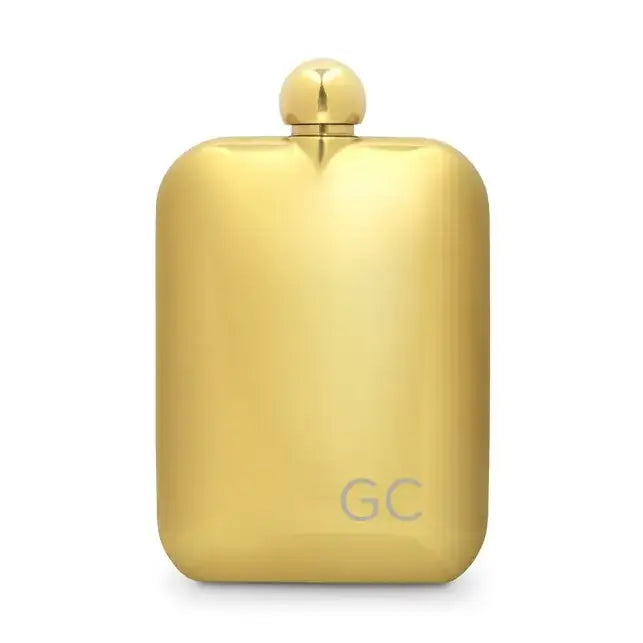 Custom Gold Metal Round Edged Hip Flasks
