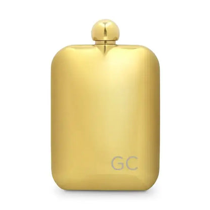 Custom Gold Metal Round Edged Hip Flasks