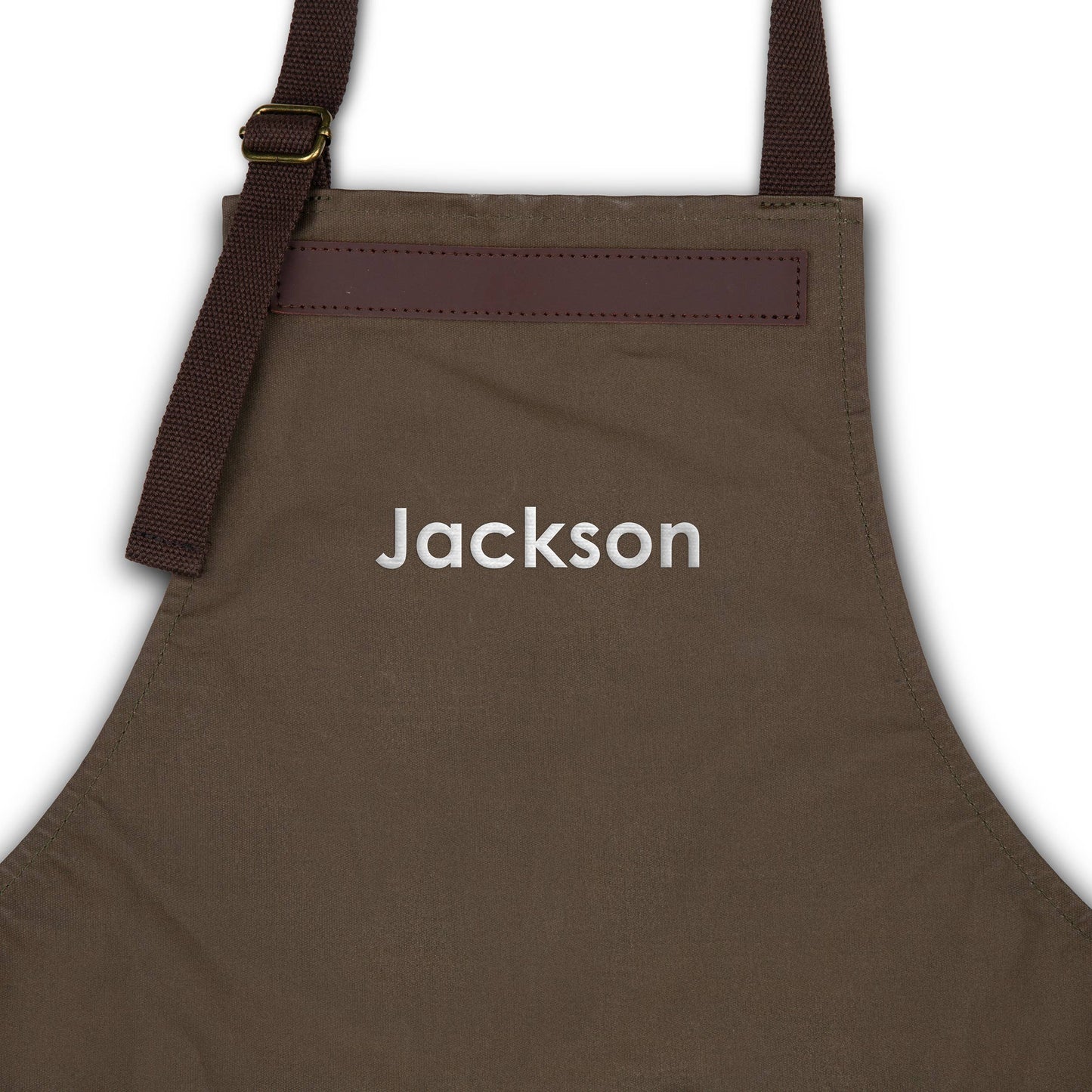 Custom Embroidered Canvas Work or Grilling Apron