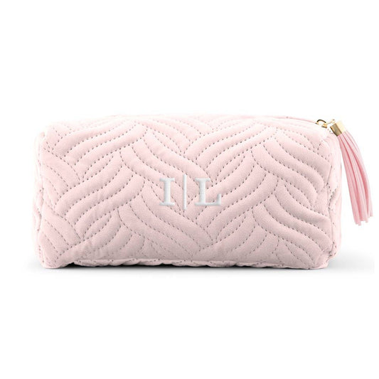 Custom Small Velvet Quilted Makeup Bag