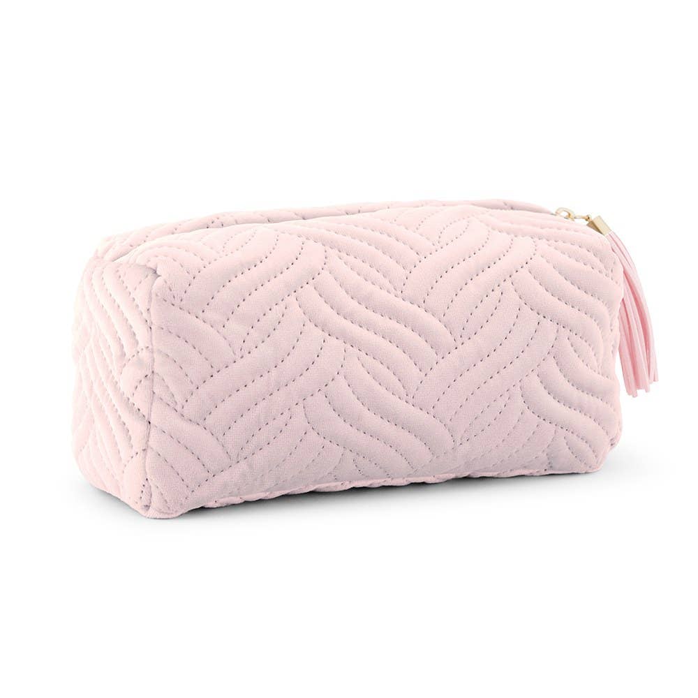Custom Small Velvet Quilted Makeup Bag