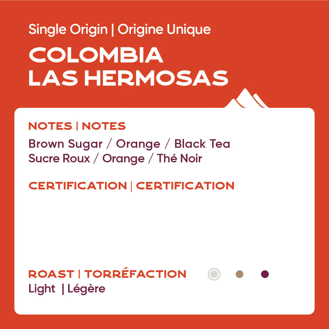 Reunion Colombia Las Hermosas Whole Bean Coffee