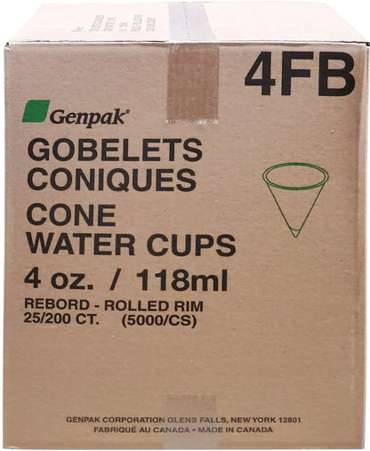 Genpak 4oz Cone Cup 4000/case