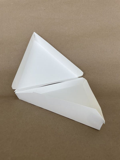 10" White Triangle Pizza Slice Clamshell