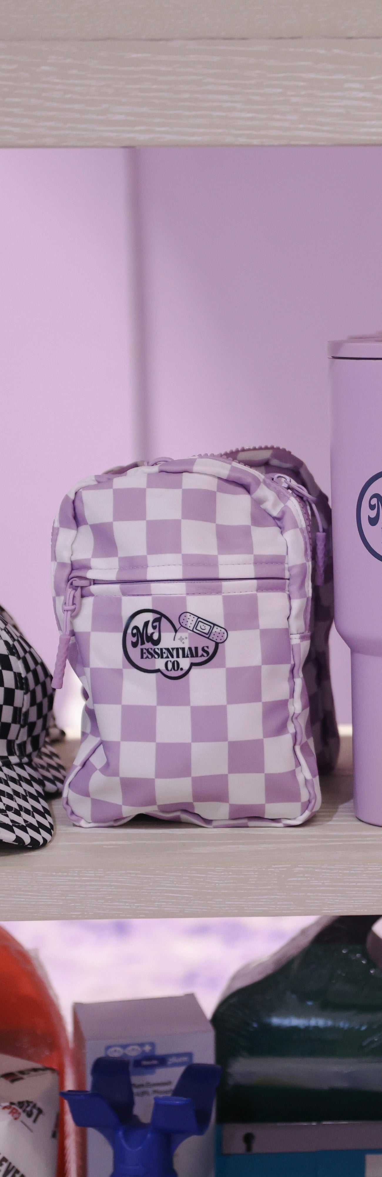 Logo Checkered Sling Bag