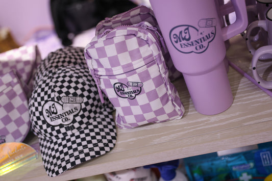 Logo Checkered Sling Bag