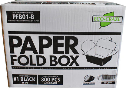 Black Folded Containers