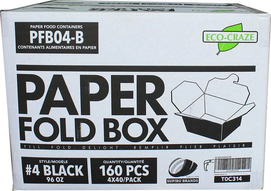 Black Folded Containers
