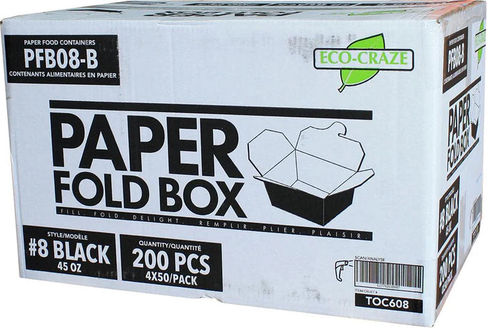 Black Folded Containers