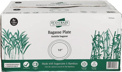 Round Sugarcane Plates 500/case
