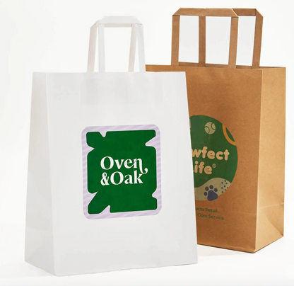 Custom Flat Handle Paper Bags