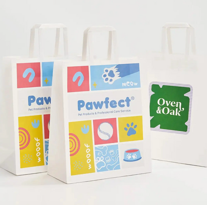 Custom Flat Handle Paper Bags