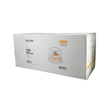 Clear Dome Plastic Round Cake Box Sets