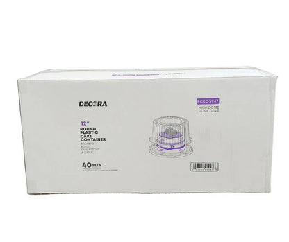 Clear Dome Plastic Round Cake Box Sets
