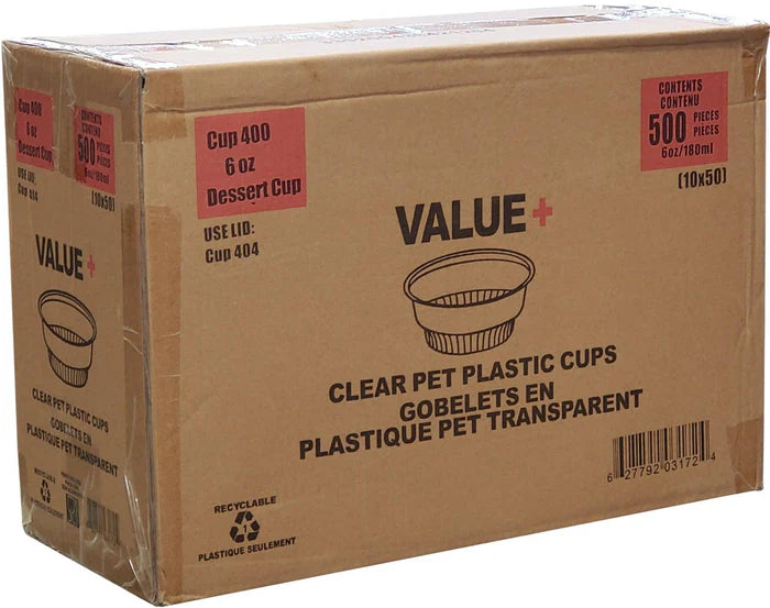 Value Clear Dessert Cups 500/case