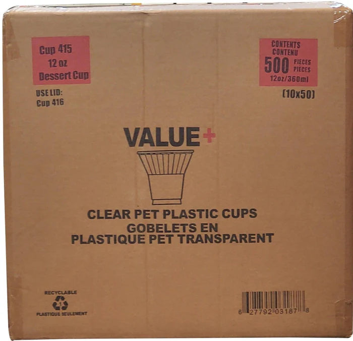 Value Clear Ice Cream + Parfait Cups 500/case