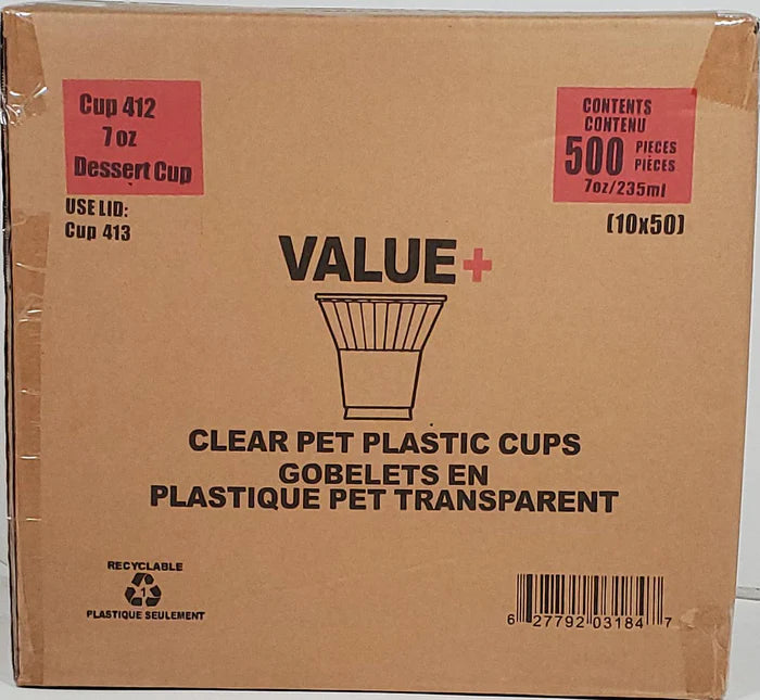 Value Clear Ice Cream + Parfait Cups 500/case
