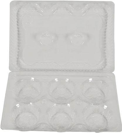 6 Cavity Hinged Large Muffin Container 350/case