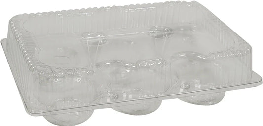 6 Cavity Hinged Large Muffin Container 350/case