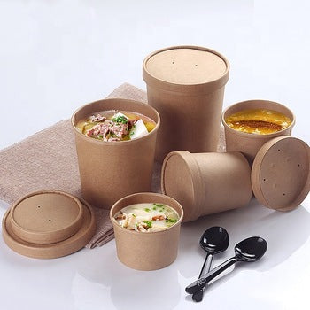 Deluxe Kraft + White Food Containers